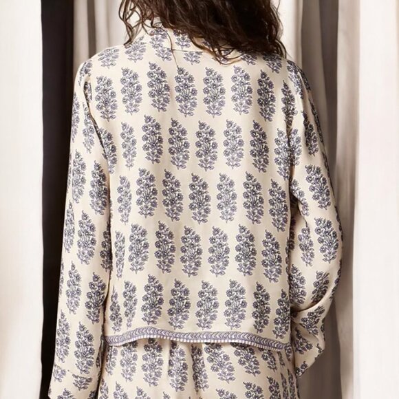 J. Crew Camp-collar button-up shirt in blooming lilac block print Size XL - Picture 4 of 10